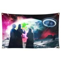 Tapeçaria para pendurar na parede Galaxy Space Sci Fi 100x150cm poliéster