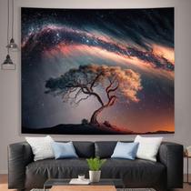 Tapeçaria para pendurar na parede Galaxy Tree Cosmic Night Sky 150x130cm