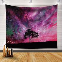 Tapeçaria para pendurar na parede Galaxy Tree Starry Sky 130x150cm Tapeçaria para pendurar na parede Galaxy Tree Starry Sky 130x150cm