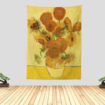 Tapeçaria para pendurar na parede, girassóis Van Gogh, 100x150cm, poliéster Tapeçaria para pendurar na parede, girassóis Van Gogh, 100x150cm, poliéster