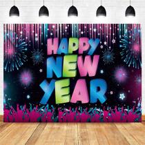 Tapeçaria para pendurar na parede Happy New Year Fireworks 150x100cm Tapeçaria para pendurar na parede Happy New Year Fireworks 150x100cm