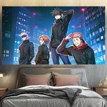 Tapeçaria para pendurar na parede Jujutsu Kaisen Gojo & Friends 100x150cm