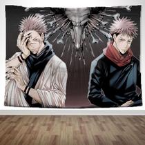 Tapeçaria para pendurar na parede Jujutsu Kaisen Itadori Yujis Anime 150x130cm