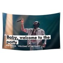 Tapeçaria para pendurar na parede Pop Smoke Welcome to the Party 100x150cm Tapeçaria para pendurar na parede Pop Smoke Welcome to the Party 100x150cm