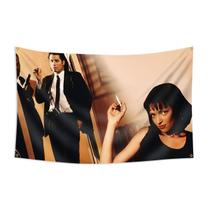 Tapeçaria para pendurar na parede Pulp Fiction Vincent Vega Mia Wallace