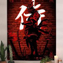 Tapeçaria para pendurar na parede Samurai Warrior Shadow Red 150x130cm