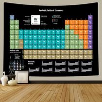 Tapeçaria para pendurar na parede Tabela Periódica Química 150x130cm Tapeçaria para pendurar na parede Tabela Periódica Química 150x130cm