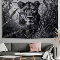 Tapeçaria para pendurar na parede Tiger Jungle Safari Design 150x130cm