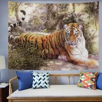 Tapeçaria para pendurar na parede Tiger Realistic Jungle Animal 150x130cm