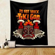 Tapeçaria para pendurar na parede Tiki God Retro Volcano Eruption 150x130cm