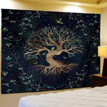 Tapeçaria para pendurar na parede Tree of Life Starry Night 150x130cm Tapeçaria para pendurar na parede Tree of Life Starry Night 150x130cm