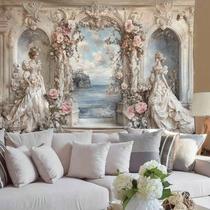 Tapeçaria para pendurar na parede Vintage Castle Wedding 150x130cm