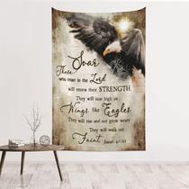 Tapeçaria para pendurar na parede vintage com citação inspiradora 150x130cm
