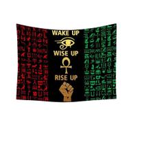 Tapeçaria para pendurar na parede Wake Up Wise Up Rise Up 100x150cm