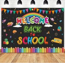 Tapeçaria para pendurar na parede Welcome Back to School Kids 150x100cm