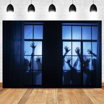 Tapeçaria para pendurar na parede Zombie Window Creepy Hands Shadow Ho