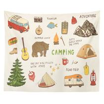 Tapeçaria, parede de acampamento, sala estética, 150x100cm, microtecido