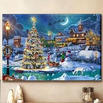 Tapeçaria pendurada na parede Christmas Village Snowy Night 150x130cm