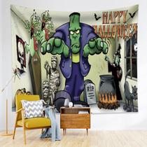 Tapeçaria pendurada na parede Desenho animado de Halloween Frankenstein Mummy