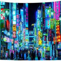 Tapeçaria pendurada na parede japonesa City Night Shinjuku Tokyo