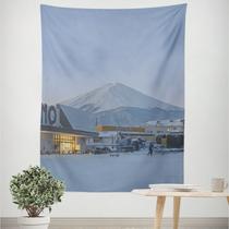 Tapeçaria pendurada na parede Snow Mountain Winter Landscape 150x130cm