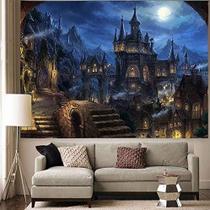Tapeçaria pendurada na parede Werewolf Night Gothic Castle