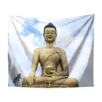 Tapeçaria Sakyamunis pendurada na parede da estátua de Buda 150x130cm Tapeçaria Sakyamunis pendurada na parede da estátua de Buda 150x130cm