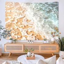 Tapeçaria Sea Waves Beach Microfabric 150x130cm Decoração de quarto