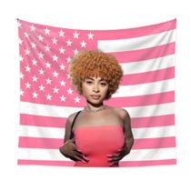 Tapeçaria Sexy Beauty American Flag Wall 150x130cm em microtecido