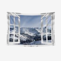 Tapeçaria Snow Mountain Landscape Window Wall 127x152cm
