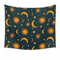 Tapeçaria Sol e Lua Estética de Sala de Parede 280x150cm Poliéster