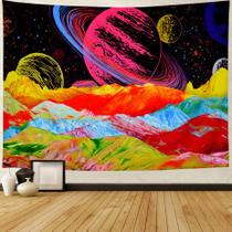 Tapeçaria Space Planet Mountain Wall 148x130cm, microtecido