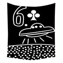 Tapeçaria Spaceships Wall 150x150cm de fibra de microtecido