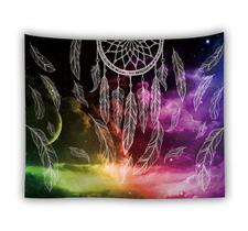 Tapeçaria Starry Sky Dreamcatcher Wall 150x150cm em microtecido