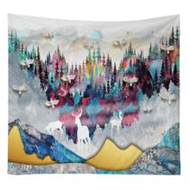 Tapeçaria Starry Sky Luminous Deer Room Wall 150x130cm em microtecido Tapeçaria Starry Sky Luminous Deer Room Wall 150x130cm em microtecido