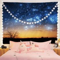 Tapeçaria Starry Sky Wall Room Aesthetic 150x100cm, microtecido Tapeçaria Starry Sky Wall Room Aesthetic 150x100cm, microtecido