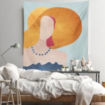 Tapeçaria Sun Hat Beauty Wall Room Aesthetic 150x100cm Tapeçaria Sun Hat Beauty Wall Room Aesthetic 150x100cm