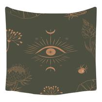 Tapeçaria Sun Moon Eyes Wall Room Aesthetic 150x150cm, microtecido Tapeçaria Sun Moon Eyes Wall Room Aesthetic 150x150cm, microtecido