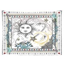 Tapeçaria Sun Moon Wall Room Aesthetic 150x130cm, microtecido Tapeçaria Sun Moon Wall Room Aesthetic 150x130cm, microtecido
