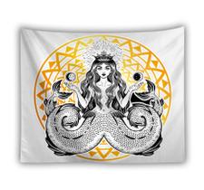 Tapeçaria Sun Stars Moon Mermaids Wall 150x150cm, microtecido Tapeçaria Sun Stars Moon Mermaids Wall 150x150cm, microtecido