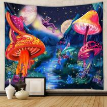 Tapeçaria suspensa na parede Mushroom Forest Cosmic Space 130x150cm