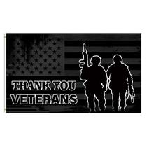 Tapeçaria Thank You Veterans Black American Flag 100x150cm Tapeçaria Thank You Veterans Black American Flag 100x150cm