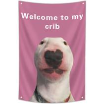 Tapeçaria Welcome To My Crib Wall Aesthetic, 60x90cm, microtecido Tapeçaria Welcome To My Crib Wall Aesthetic, 60x90cm, microtecido
