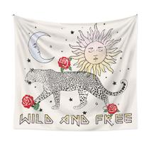 Tapeçaria Wild and Free Sun Moon Leopard 150x130cm, microtecido Tapeçaria Wild and Free Sun Moon Leopard 150x130cm, microtecido