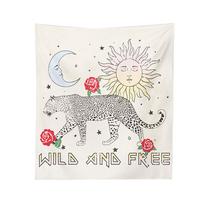 Tapeçaria Wild and Free Wall Room Aesthetic 150x100cm, microtecido Tapeçaria Wild and Free Wall Room Aesthetic 150x100cm, microtecido