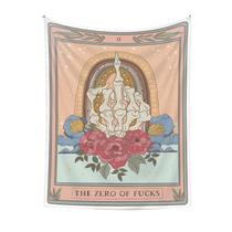 Tapeçaria Zero Of Fucks Wall 150x130cm de fibra de microtecido
