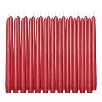 Taper Candles Candlesee, vermelho de 10 polegadas, pacote com 24, sem perfume