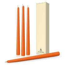 Taper Candles Pickood Dripless, 30 cm, laranja, conjunto de 4