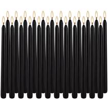 Taper Candles YOROXRG, pacote com 24, pretas, 7-8 horas de tempo de queima