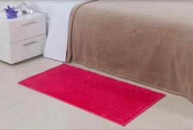 Tapete 0,50x1,00 100% antiderrapante pelo toque super macio passadeira beira de cama classic oasis (pink 1)